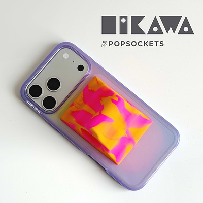 Secondary image for hover Wavy Triangle Sunset Swirl &mdash; MagSafe PopGrip